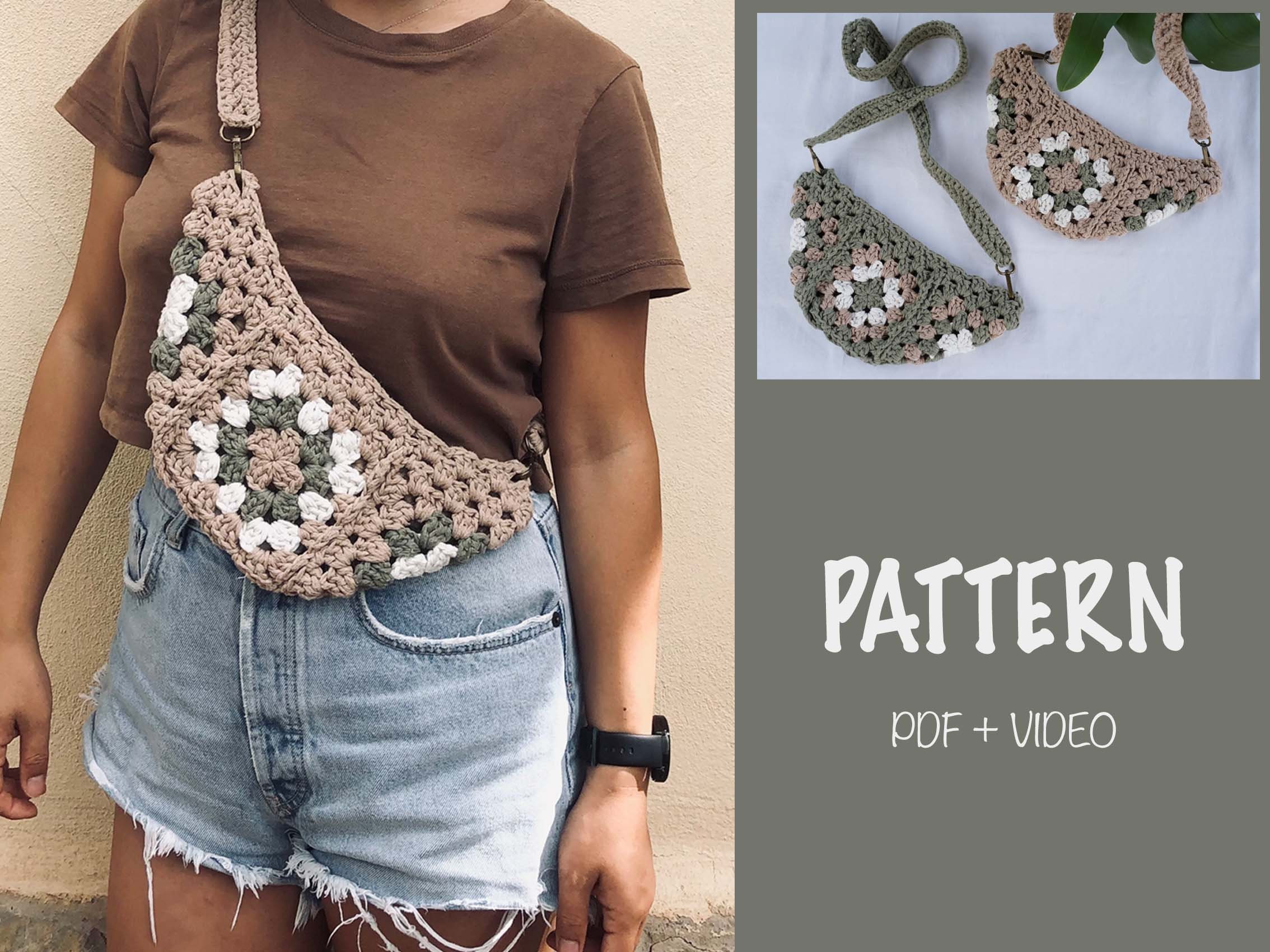 CROCHET PATTERN- Crochet Bag, Crochet Purse, Crossbody Bag, Crochet Boho Bag,  Crochet Toddler Purse Pattern, DIGITAL Download pdf