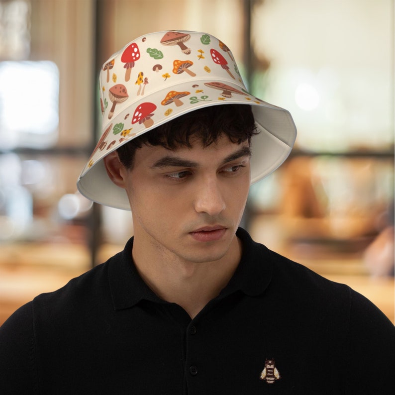 Adult Cute Aesthetic Mushroom Bucket Hat Inspire Uplift Mushroom Hat