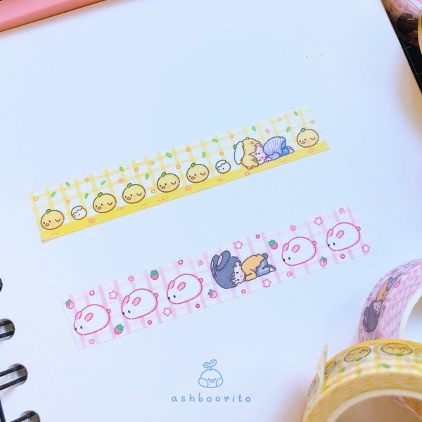 Jikook Custard Buns Washi Tape/Cute Washi Tape/Journaling paper tape for bullet journals and crafts