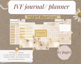 IVF Digital Journal / Planner | ivf Printable Journal | Infertility Journal | IVF Gift | IVF Canva Planner