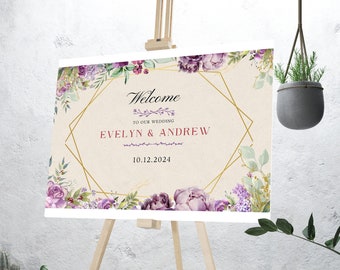 Minimalist Wedding Welcome Sign, Welcome Wedding Sign, Modern Wedding Signs, Large Wedding Sign, Welcome to Wedding Poster, PRINTS AVAILABLE