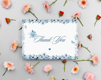 Cartes de remerciement florales modernes imprimées, carte de remerciement pour baby shower, cartes de remerciement baby shower, cartes de correspondance, cartes de remerciement de mariage personnalisées