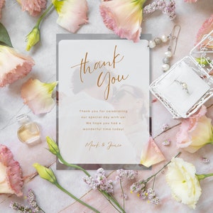 Instant Download, Printed Modern Floral Thank You Cards, Bridal Shower Thank You Card, Baby Shower Thank You Cards, Note Cards with Envelopes, Wedding Thank You CARD, Printed Thank you card, Custom Thank You Cards, pack of thank you gift card,