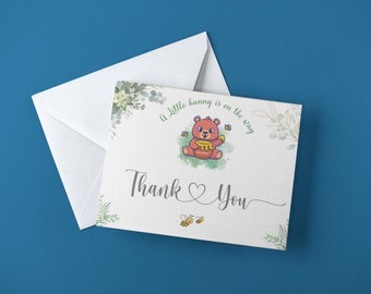 Cartes de remerciement florales modernes imprimées, carte de remerciement pour baby shower, cartes de remerciement baby shower, cartes de correspondance, cartes de remerciement de mariage personnalisées