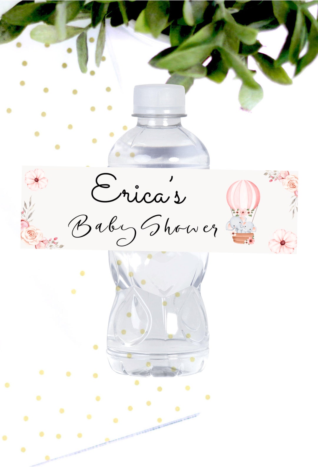 Printed Baby Shower &amp; Birthday Water Bottle Label, Water Bottle Label ...