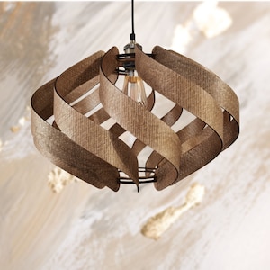 Walnut Lamp | Dining light | Chandelier | Modern Lamp | Wood Pendant Light | Scandinavian Light Fixture | Unique Pendant Light