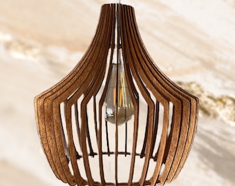 Pendant Light Wood | Natural Wood Lamp | Wooden Pendant Light | Lamp Shade | Scandinavian Lamp Shade | Chandelier Lamp Shade