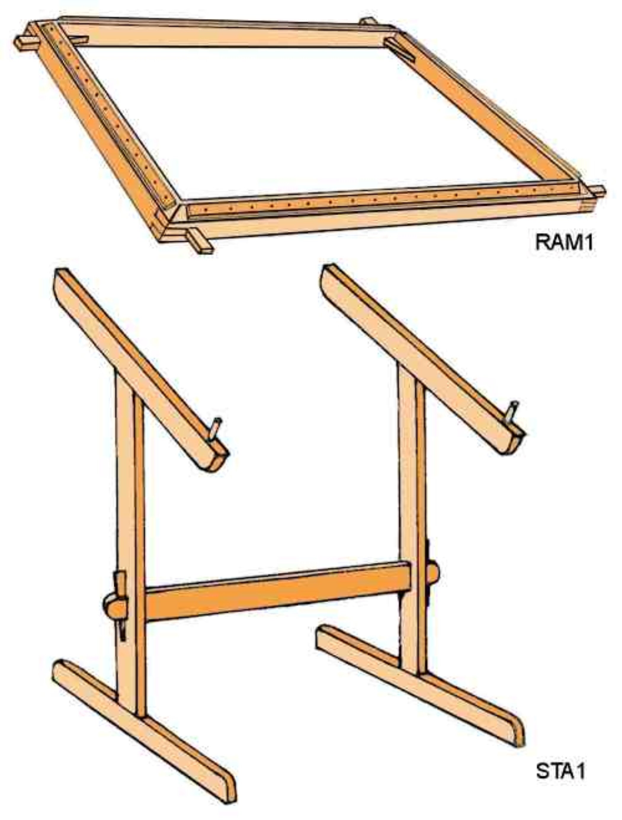 Tufting Frame 89 X 49cm. With Optional Floor Stand. Made in Denmark