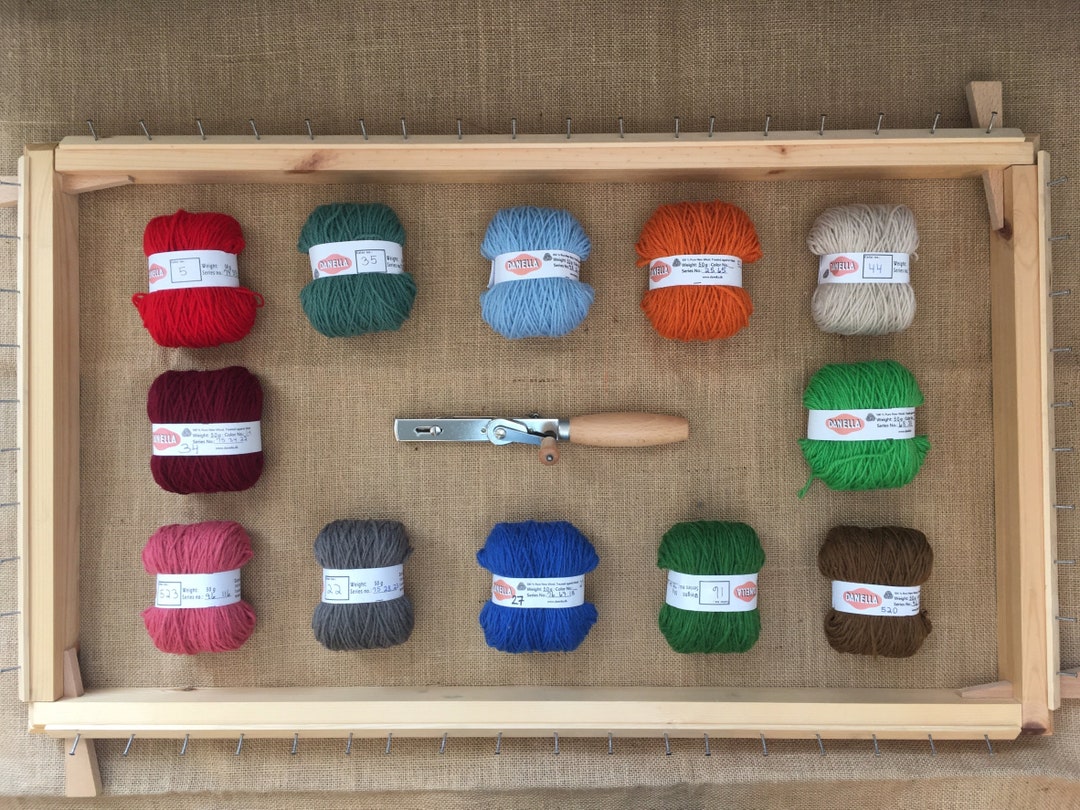 Punch Needle Kit / Tufting Kit. 1 Danella Needle Tool Frame 6 Wool