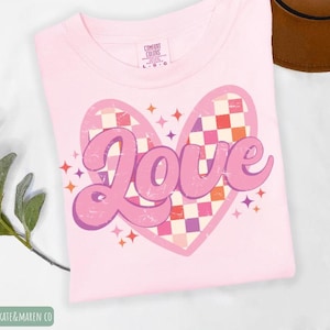 Amor retro png, sublimación de lindo corazón de San Valentín, corazón vintage png
