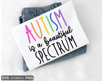 Autismus Awareness SVG PNG: Schönes Spectrum SPED Design (Digitaler Download)