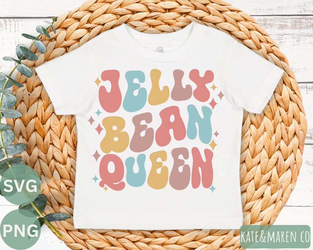 Jelly Bean Queen Svg, Girl Easter Svg, Retro Easter Svg, Easter