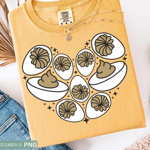 Svg coeur oeuf à la diable, svg de Thanksgiving drôle, svg automne rétro, fichier de coupe cricut et sublimation