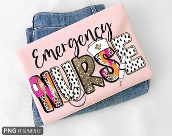Emergency Nurse PNG: ER Sublimation Design (Digital Download)