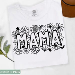 Floral Mama SVG PNG: Mom Flower Design (Digital Download)