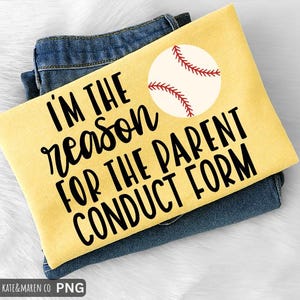 Funny Baseball Mom SVG PNG: Conduct Form Design (Digital Download) image 2