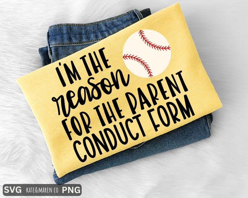 Funny Baseball Mom SVG PNG: Conduct Form Design (Digital Download) image 2