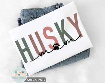 Husky Mom SVG PNG: Dog Mom Design (Digital Download)