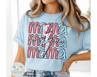 American Mama 4th of July PNG: Leopard Print Mom Design (Digital Download)