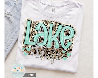 Lake Life PNG: Summer Vacation Lake Design (Digital Download)