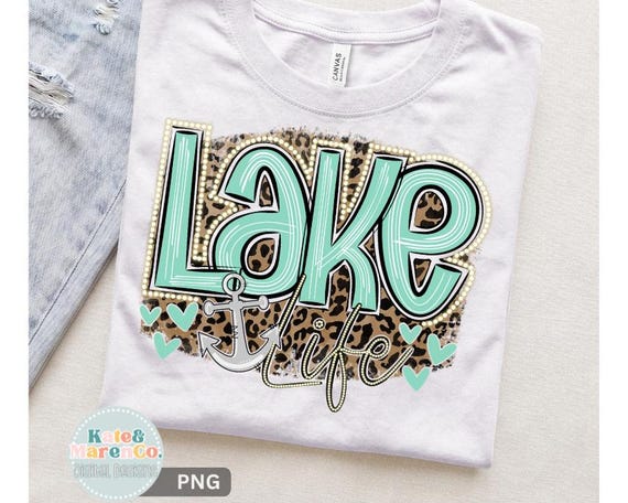 Lake Life PNG: Summer Vacation Lake Design (Digital Download)