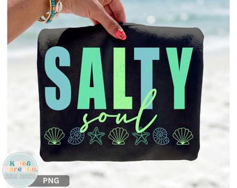 Salty Soul PNG: Summer Beach Vacation Design (Digital Download)