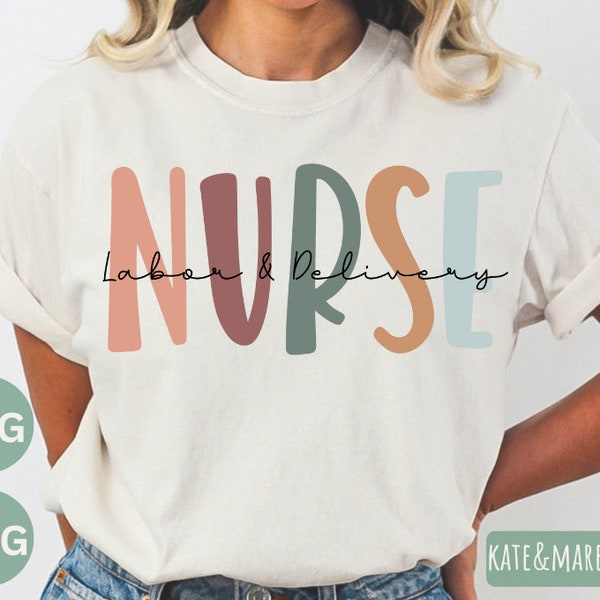 labor and delivery nurse svg, L&D nurse png, nurse cricut cut file and sublimation