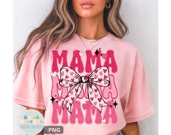 Mama Valentine PNG: Preppy Valentine Coquette Design (Digital Download)