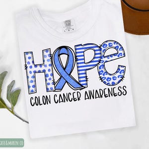 Colon Cancer Awareness PNG: Blue Ribbon Design (Digital Download)