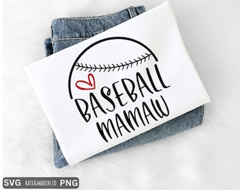 Baseball Mamaw SVG PNG: Baseball Grandma Design (Digital Download)