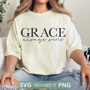 Grace Always Wins Graphic Tee - SIZE LARGE main image 1