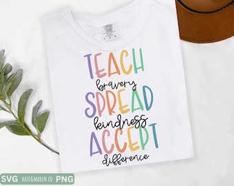 Teacher svg, advocate svg, spread kindness svg