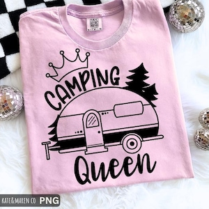 Camping Queen SVG PNG: Funny Campground Design (Digital Download)