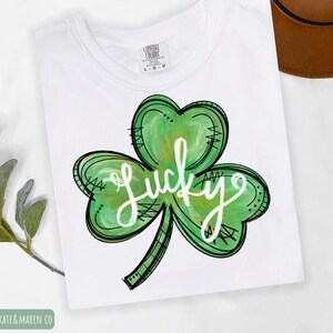 lucky shamrock clover png, st patrick png, sublimation