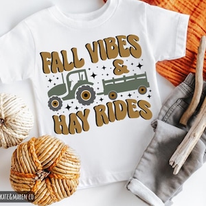 Fall Vibes Tractor Rides SVG PNG: Boy Halloween and Fall Design (Digital Download)