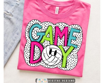 Game Day Volleyball PNG: Volleyball Mom Design (Digital Download)