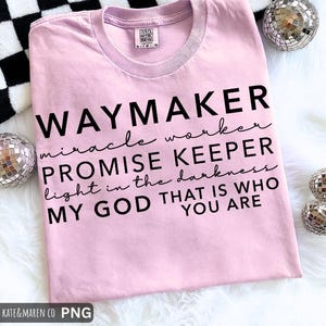 Waymaker SVG PNG: Christian Quote, Religious, Bible Scripture Design ...