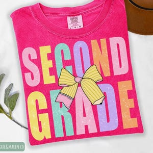 second grade png, second grade teacher png, team 2nd grade png, back to school png, first day png, DTF and sublimation