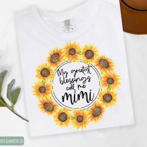 Mimi Sunflower PNG: My Greatest Blessings Call Me Mimi Design (Digital Download)