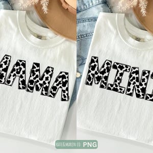 mama and mini png, cow print png, sublimation