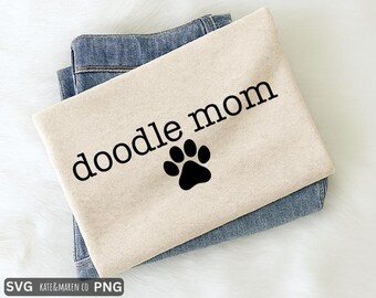 Doodle Mom SVG PNG - Hundemama Design (Digitaler Download)