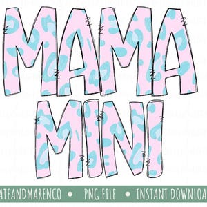 Mama and Mini Leopard Print PNG (Digital Download)