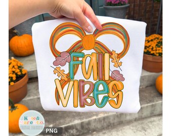 Fall Vibes PNG: Preppy Coquette Design (Digital Download)