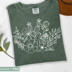 cactus svg, western svg, boho floral svg, cricut cut file and sublimation