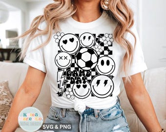 Retro Soccer Mama SVG PNG: Game Day-ontwerp (digitale download)