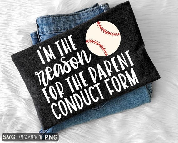 Funny Baseball Mom SVG PNG: Conduct Form Design (Digital Download)