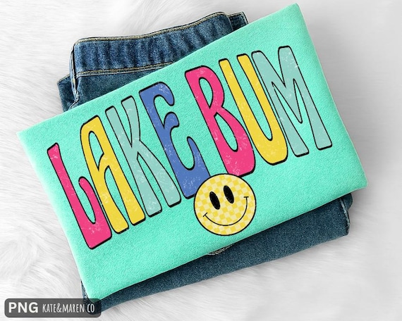 Lake Bum PNG: Retro Summer Vacation Design (Digital Download)