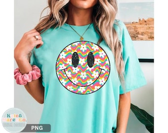 Groovy Summer Smile PNG: Retro Beach Design (Digital File)