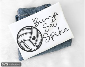 Volleyball Mom SVG: Bump Set Spike Design (Digital Download)