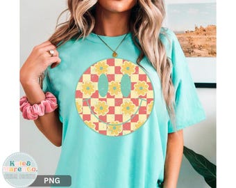 Retro Summer PNG: Groovy Vacation Smile Design (Digital Download)